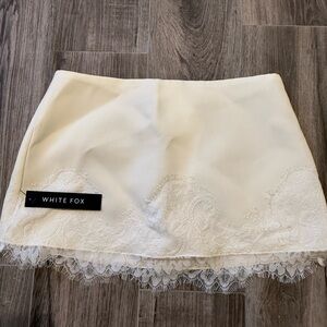 NWT White Fox Mini Skirt